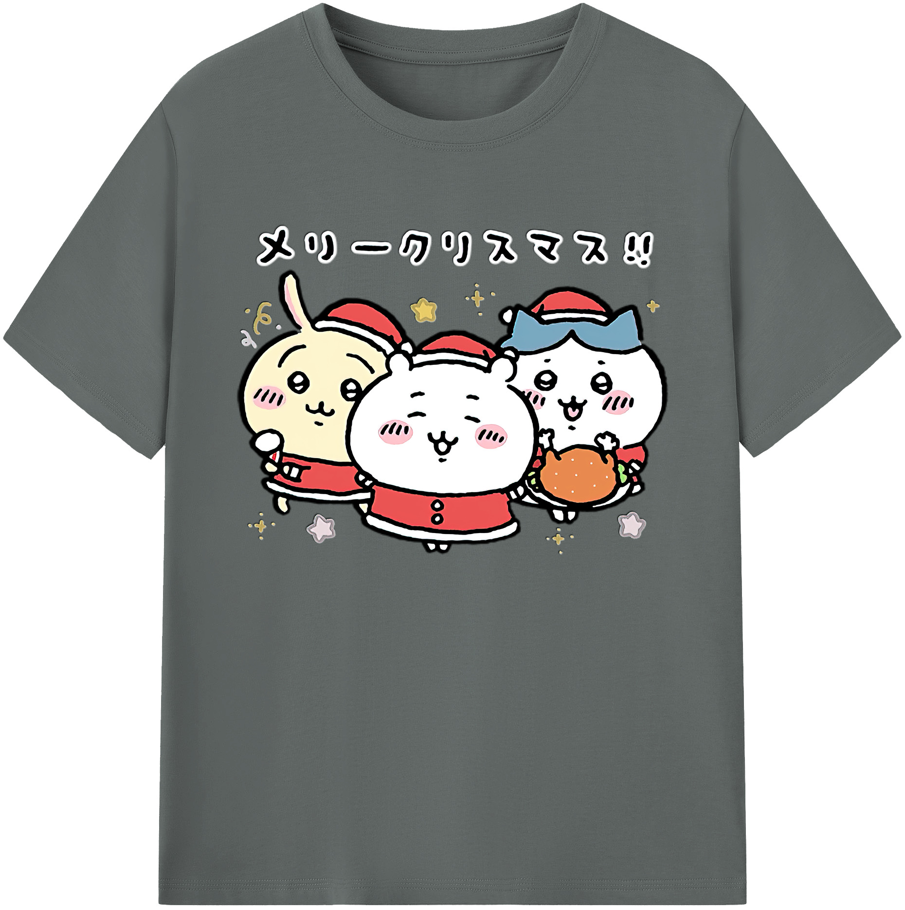 （画像用） ちいかわ ハチワレ Chii-kawa hachiware 綿100％ メンズ半袖Tシャツ｜肌触りやわらか＆通気性
